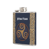 ケルト三骨格（青）カスタム フラスク (左)