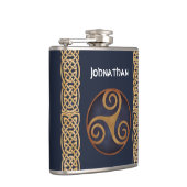 ケルト三骨格（青）カスタム フラスク (右)