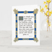 ケルト人が書道を1:14クリスマスにライトアップ カード (黄色い花)