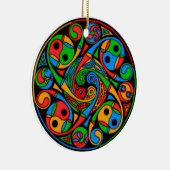 ケルト人のステンドグラスの螺線形のオーナメント セラミックオーナメント (右)