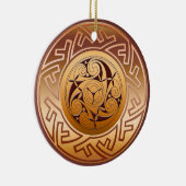 ケルト人の主および螺線形のクリスマスのオーナメント セラミックオーナメント (右)