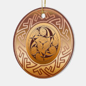 ケルト人の主および螺線形のクリスマスのオーナメント セラミックオーナメント (左)