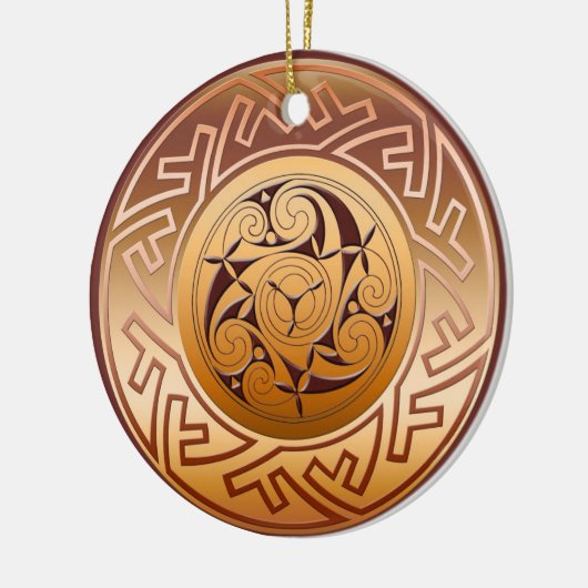 ケルト人の主および螺線形のクリスマスのオーナメント セラミックオーナメント (左)