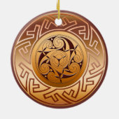 ケルト人の主および螺線形のクリスマスのオーナメント セラミックオーナメント (裏面)