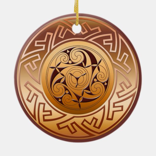 ケルト人の主および螺線形のクリスマスのオーナメント セラミックオーナメント (裏面)