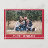 ケルト人の手書きの習字家族のクリスマス ポストカード (正面)