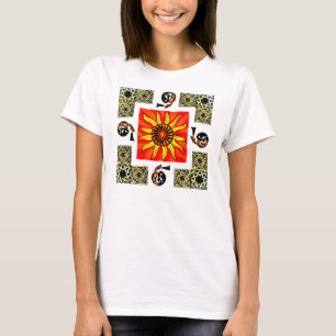 ケルト人の日曜日の曼荼羅の両面ワイシャツ Tシャツ