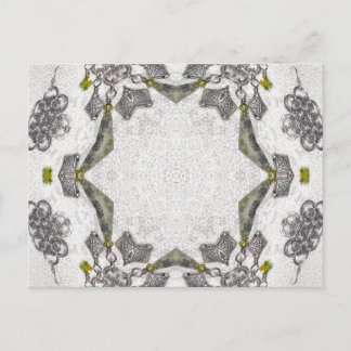 ケルト人のChainlinkの万華鏡のように千変万化するパターンの曼荼羅 ポストカード