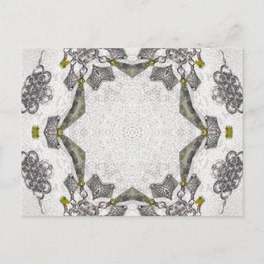 ケルト人のChainlinkの万華鏡のように千変万化するパターンの曼荼羅 ポストカード (正面)