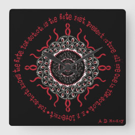 ケルト人のLovecraftian宇宙モンスターの神 スクエア壁時計