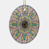 ケルト人のTriskeleの曼荼羅のクリスマスツリーのオーナメント セラミックオーナメント (右)
