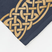 ケルト人のTriskelionの(青い)カスタム フリースブランケット (角)