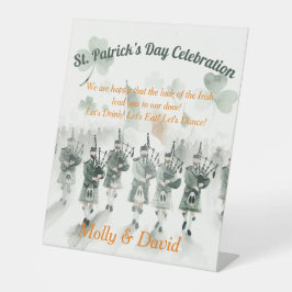 ケルト伝統的アイリッシュセントパトリックの日パーティー 台座サイン