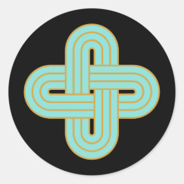 ケルト伝統的ソロモンの結び目紋章 ラウンドシール