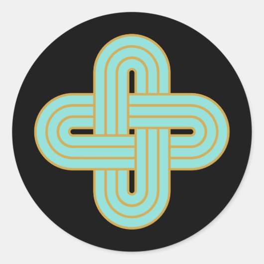 ケルト伝統的ソロモンの結び目紋章 ラウンドシール (正面)