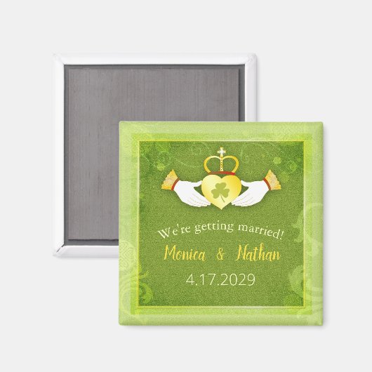 ケルト伝統的テーマ結婚式の日付を保存 マグネット (正面/裏面)