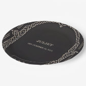 ケルト北欧おもしろい中世スクロールブライダルシャワー ペーパープレート (アングル)