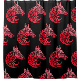 ケルト北欧キツネ シャワーカーテン