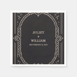 ケルト北欧中世スクロールバイキング結婚ズ スタンダードカクテルナプキン