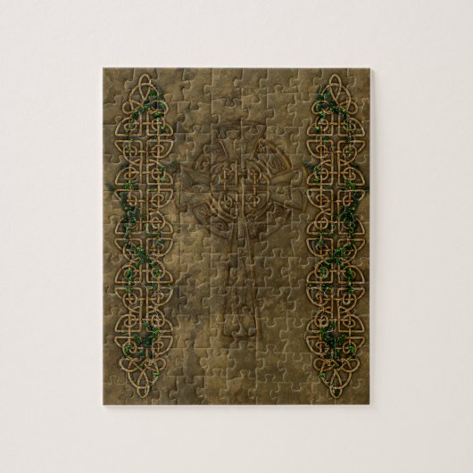 ケルト十字およびケルト結び目模様 ジグソーパズル (縦)