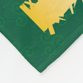 ケルト十字と結び目の文字Fモノグラムと名前 フリースブランケット (角)