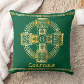 ケルト十字と結び目の文字Gモノグラムと名前 クッション (ブランケット)