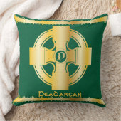 ケルト十字と結び目の文字Pモノグラムと名前 クッション (ブランケット)