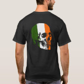 ケルト十字のアイルランドの旗のスカル Tシャツ (裏面)