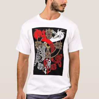 ケルト十字のドラゴンのTシャツ Tシャツ