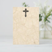 ケルト十字のヴィンテージの羊皮紙の悔やみや弔慰カード カード (スタンド正面)