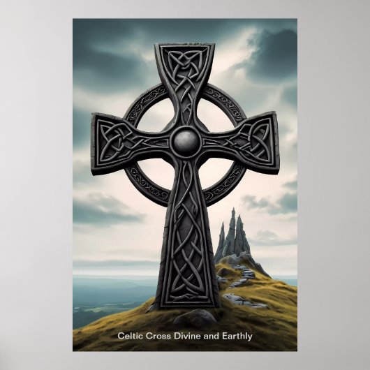 ケルト十字は希望の光の台として立っている。 ポスター (正面)