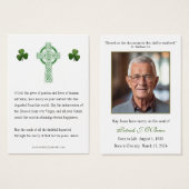 ケルト十字アイルランド葬儀記念祈りの言葉カード (正面&裏面)