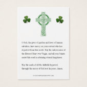 ケルト十字アイルランド葬儀記念祈りの言葉カード (正面)