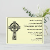 ケルト十字インブラックアイボリー結婚式招待状 招待状 (スタンド正面)