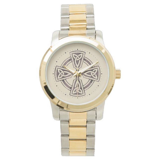 ケルト十字キリスト教アイルランド北欧神話リス 腕時計 (正面)