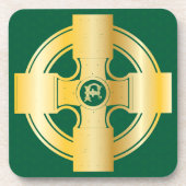 ケルト十字ケルト結び目模様文字Fモノグラム コースター (正面)