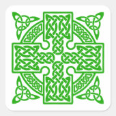 ケルト十字ステッカー スクエアシール (正面)