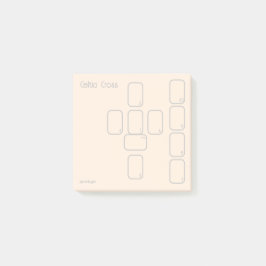 ケルト十字タロットスプレッド(小シンプル、金ゴールド) ポストイット