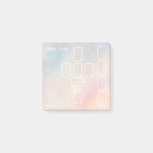 ケルト十字タロットスプレッド（小、パステル） ポストイット (正面)