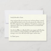 ケルト十字バラサンキュー 出欠カード (正面)