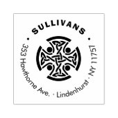 ケルト十字ファミリー名差出人住所 ラバースタンプ (インプリント)