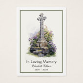 ケルト十字フローラアイリッシュ葬式祈りの言葉 (正面)