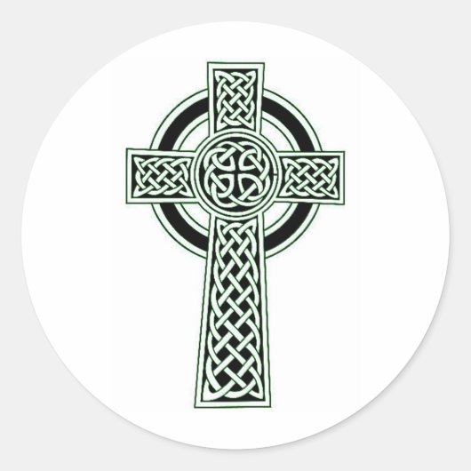 ケルト十字プリント ラウンドシール (正面)