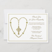 ケルト十字ロザリオ葬儀悔やみや弔慰サンキューユナイズ サンキューカード (正面)