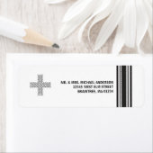 ケルト十字架とストライプ ラベル (インサイチュ)