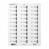 ケルト十字架とストライプ ラベル (フルシート)