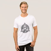 ケルト十字架 トリニティノット トライブレンドTシャツ (正面全面)