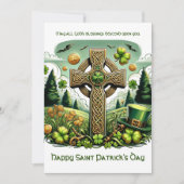 ケルト十字架：聖パトリックの日のお祝い シーズンカード (正面)