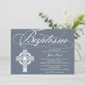 ケルト十字洗礼招待状フォーボーイズ 招待状 (スタンド正面)