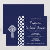 ケルト十字確認招待状（男子用） 招待状 (正面/裏面)